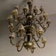 Venetian chandelier in gilded Murano glass, circa 1980