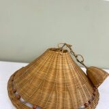 Vintage wicker pendant light