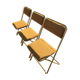 Suite de 3 chaises pliantes vintage