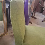 Pair of vintage armchairs with tapered legs from the 1950s.
