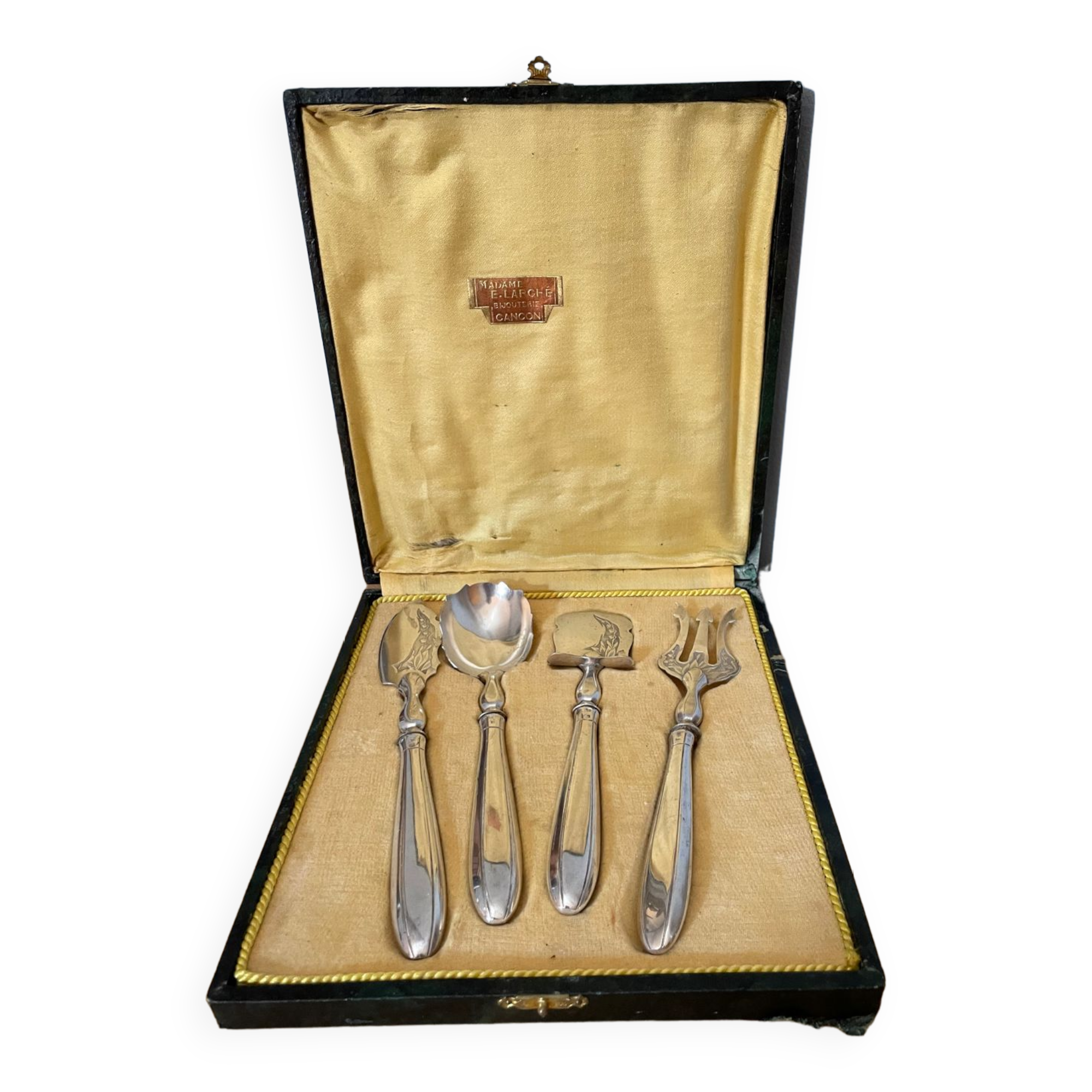 Pelle de service pour riz & frites métal argenté signé Christofle