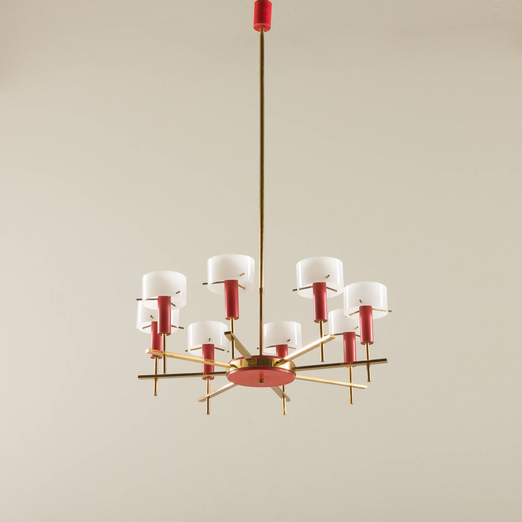 Italian chandelier atrr. to Angelo Brotto for Esperia, Italy 1960s.