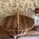 Panier en osier ancien avec couvercle