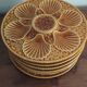 Set of 6 plates and an oyster dish Longchamp.