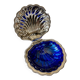Silver-plated shell butter dish, 1950s