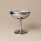 Silver-tone Stainless Steel Vintage Drinking Set for 6 with Tray, 1970s Italian Minimalist Design