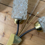 Pair of vintage mid-century tulip wall sconces from the 1950s