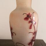 François Théodore Legras ovoid vase with flower decoration Rubis Art Nouveau