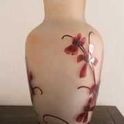 François Théodore Legras ovoid vase with flower decoration Rubis Art Nouveau