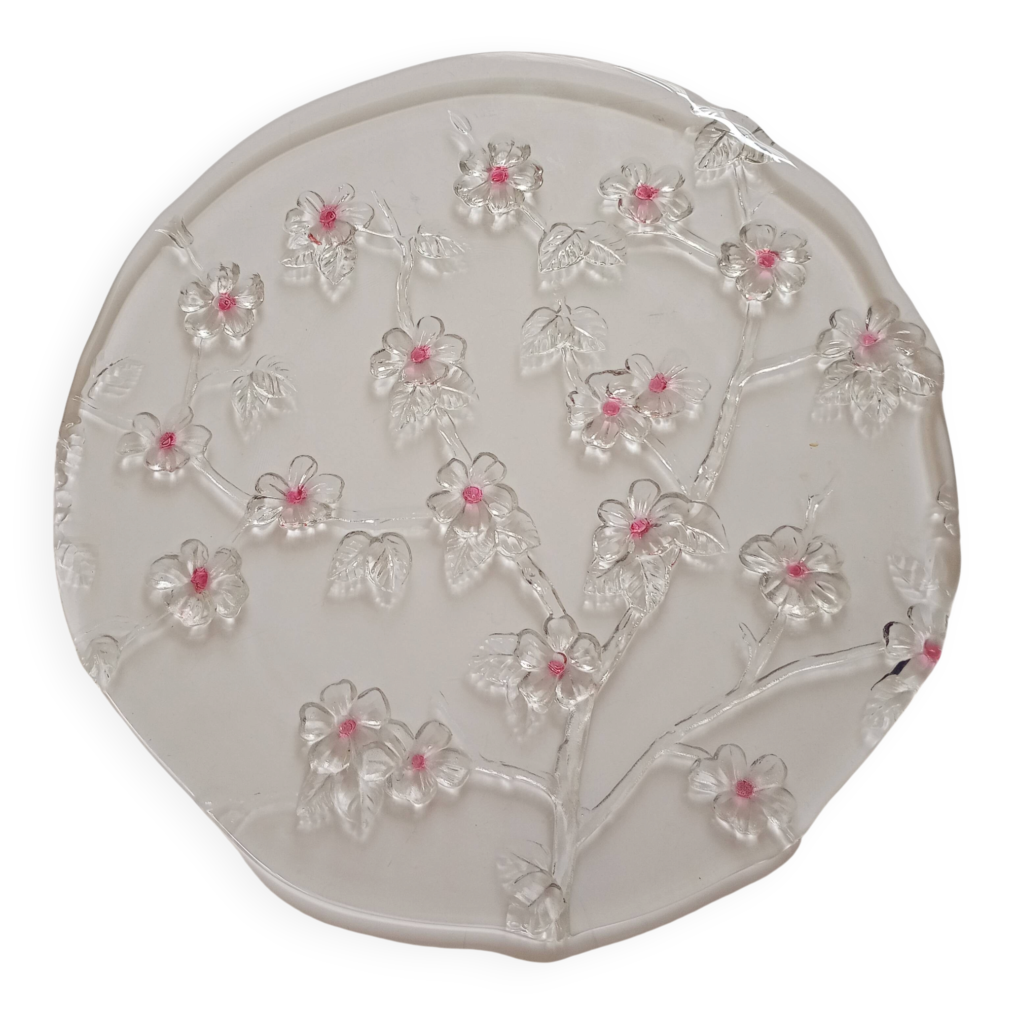 Cherry blossom glass pie dish