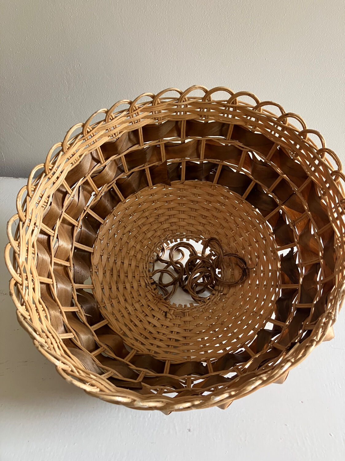 Rattan lampshade