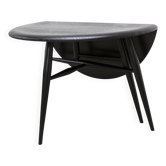 Table basse Ercol 1960 modèle 308  coffee table demi lune noir mate