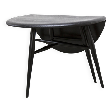 Table basse Ercol 1960 modèle 308  coffee table demi lune noir mate