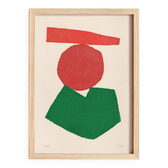 Contemporary abstract painting on paper - signed Eawy