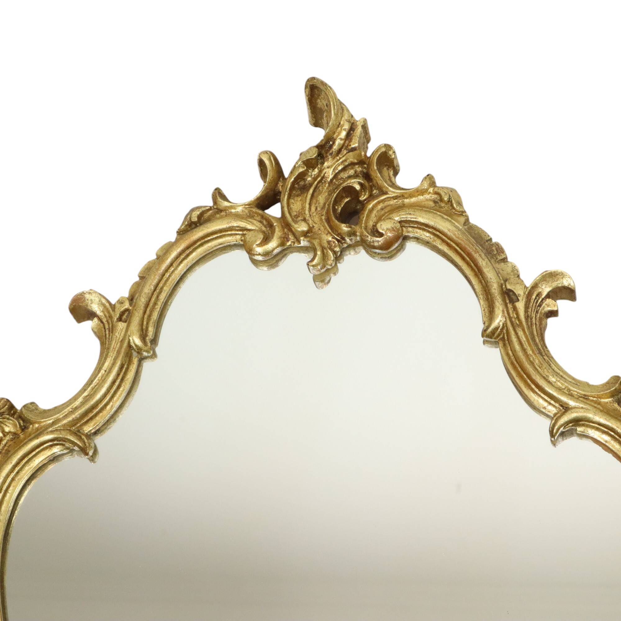 Gilded Rococo Style Mirror With Console Acanthus France