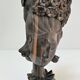 Buste en bois de femme à coiffe florale travail sculptural des années 60-70