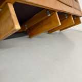 Vintage 1970s De Sede DS-40 camel leather 3-seater sofa