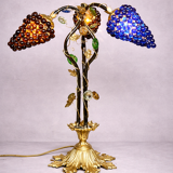 Art Nouveau table lamp with a Murano glass shade.