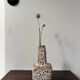 Vase en céramique fat lava années 60 marron et beige pays bas