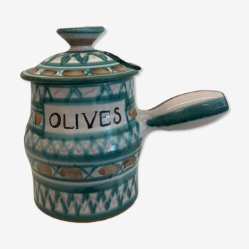 Céramique Robert PIcault pot à pied olives