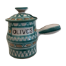 Ceramic Robert PIcault - Pot with foot Olives