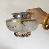 Art Deco ceiling light in frosted glass and gold