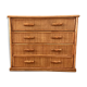Chest of drawers 4 vintage drawers in 80s patinated rattan in good condition