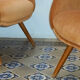 Pair of chairs sculptural vintage restored 60 years