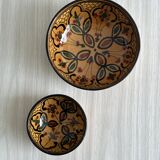 2 bols en céramique marocaine, décor peint main