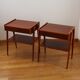 Pair of Scandinavian teak bedside tables, Carlström