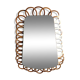 Vintage rattan mirror 1950-70