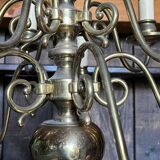 Lustre style hollandais en laiton  10 bougies