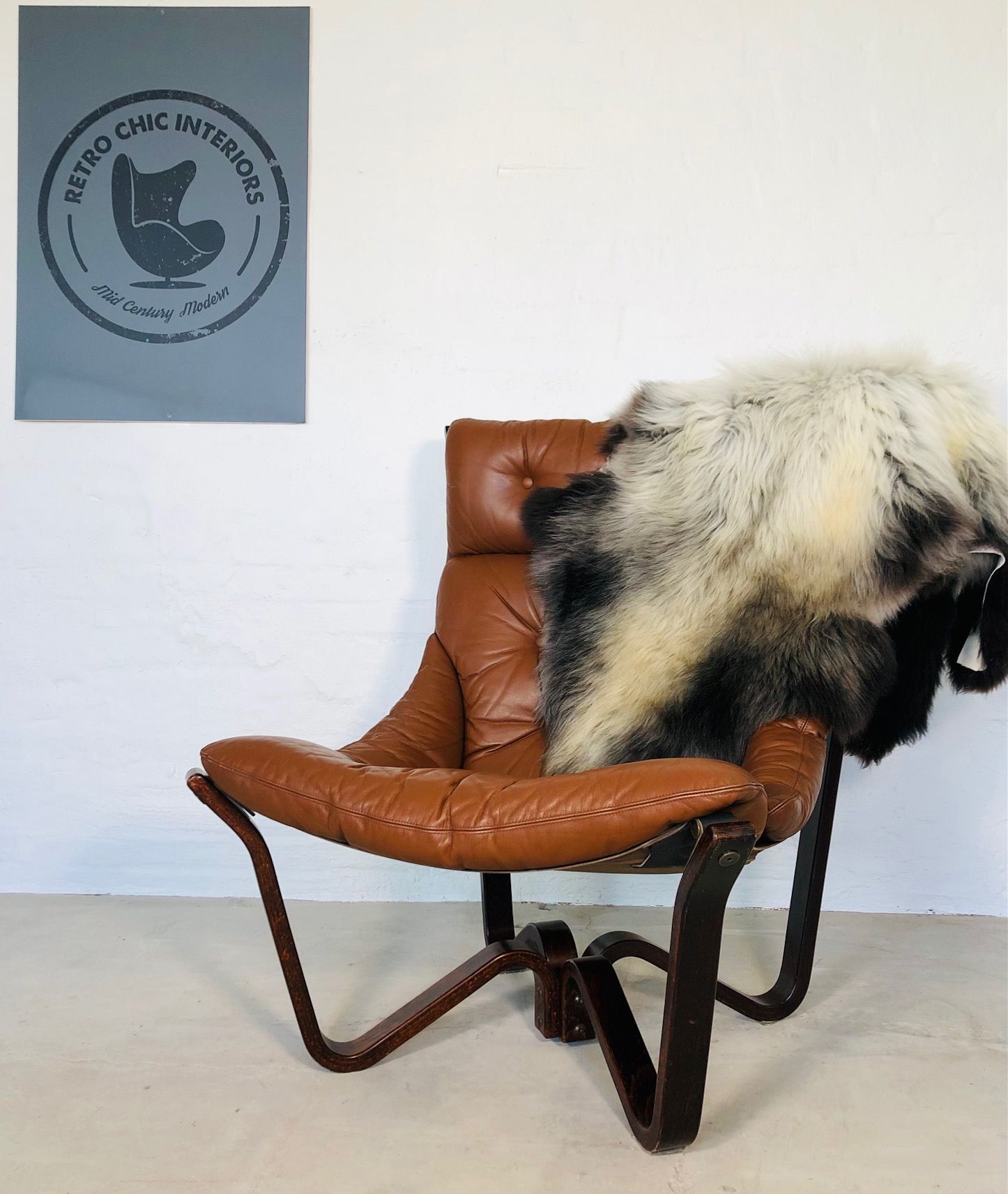 VINTAGE DANISH MID-CENTURY "VIKING" CHAIR BY JIM MYRSTAD 1973