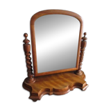 Antique tilting tabletop mirror