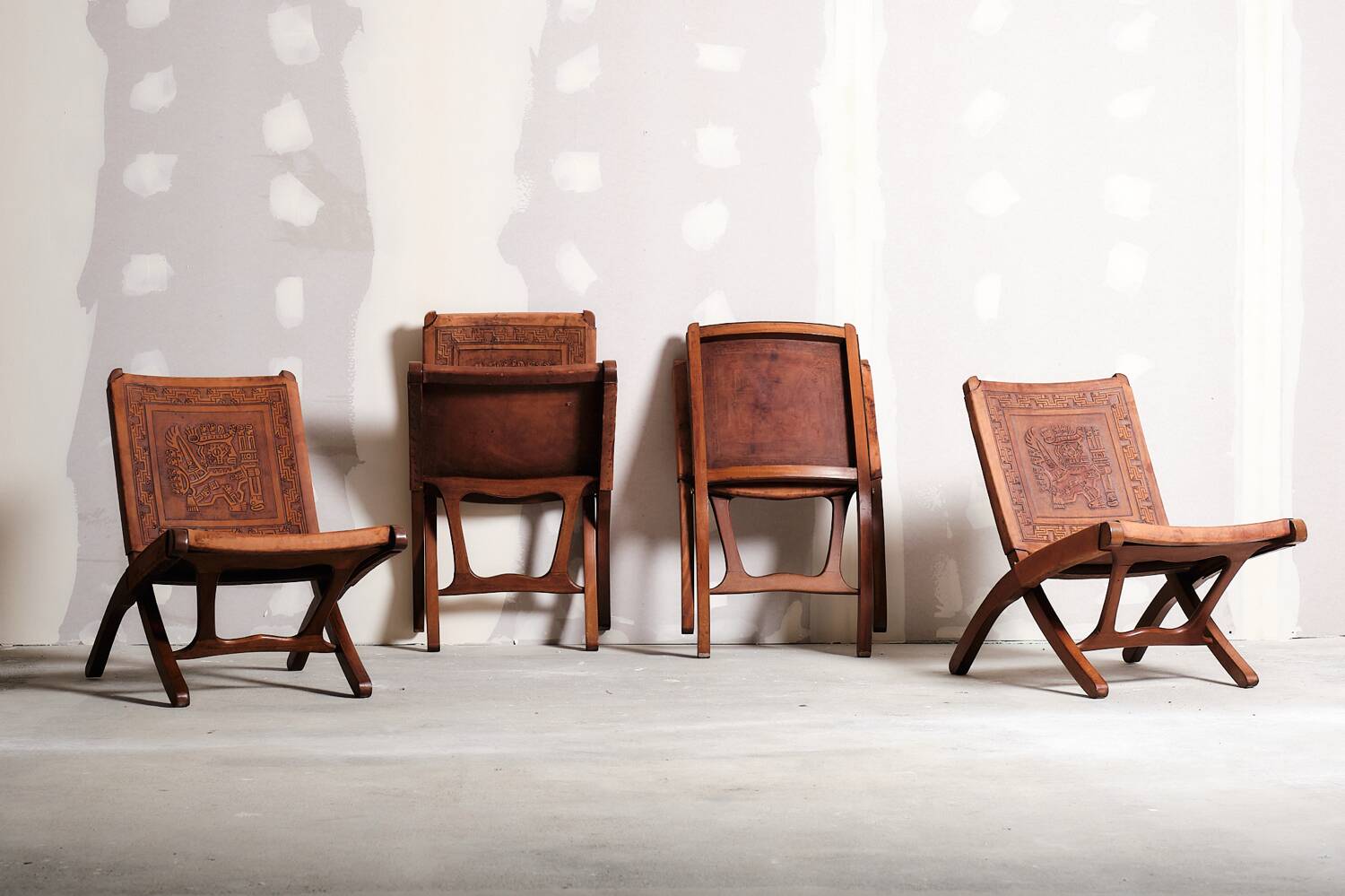 Set of 4 Angel’s Pazmino folding chairs, 1960’s