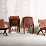 Set of 4 Angel’s Pazmino folding chairs, 1960’s