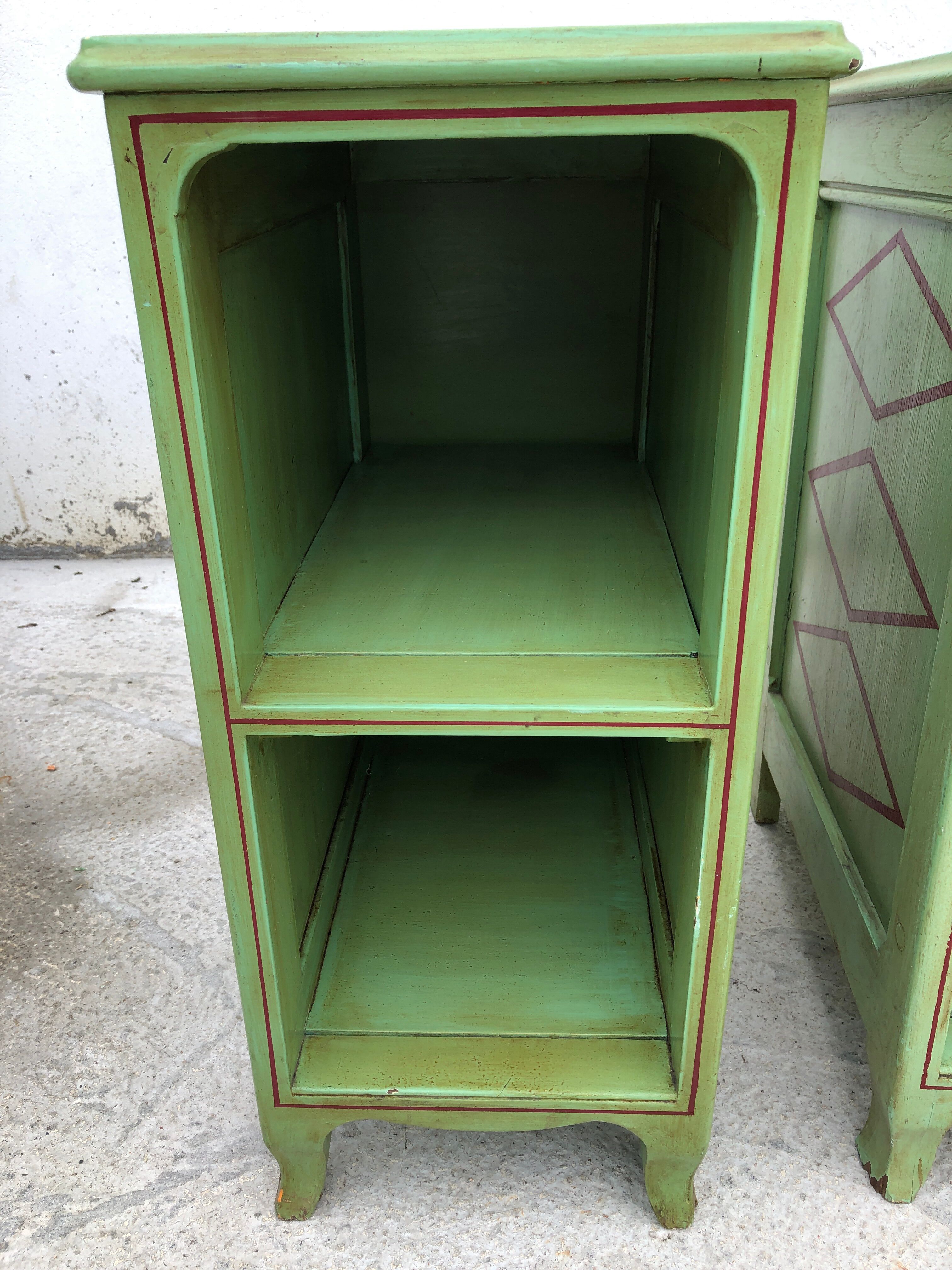 Storage cabinets the pair or bedside tables
