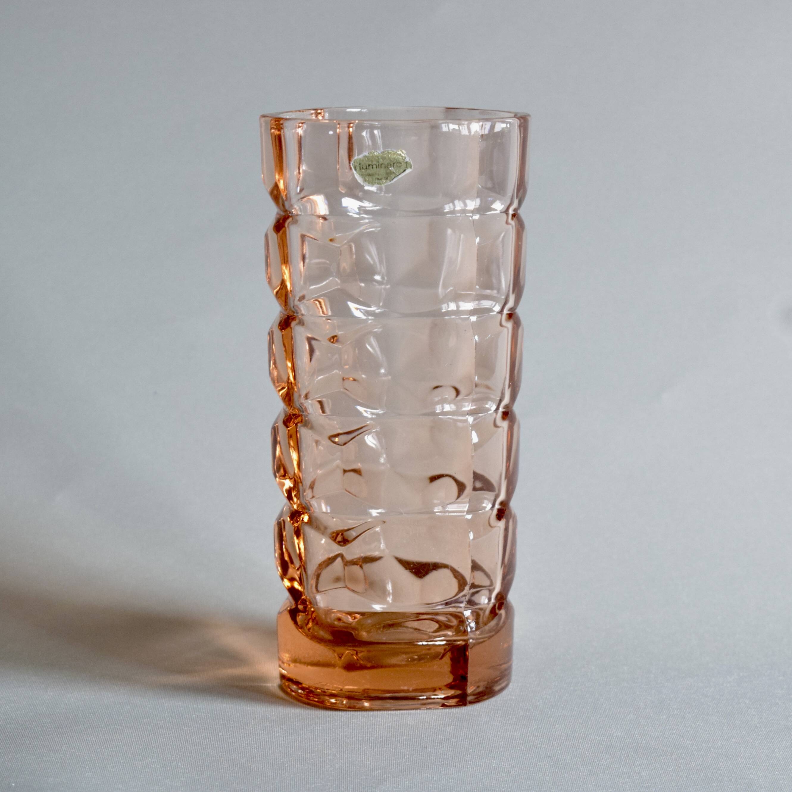 Luminarc - Small vintage depression pink Windsor vase