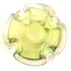 Green anise crystal ashtray Val St Lambert 70s Diameter 16.6 cm