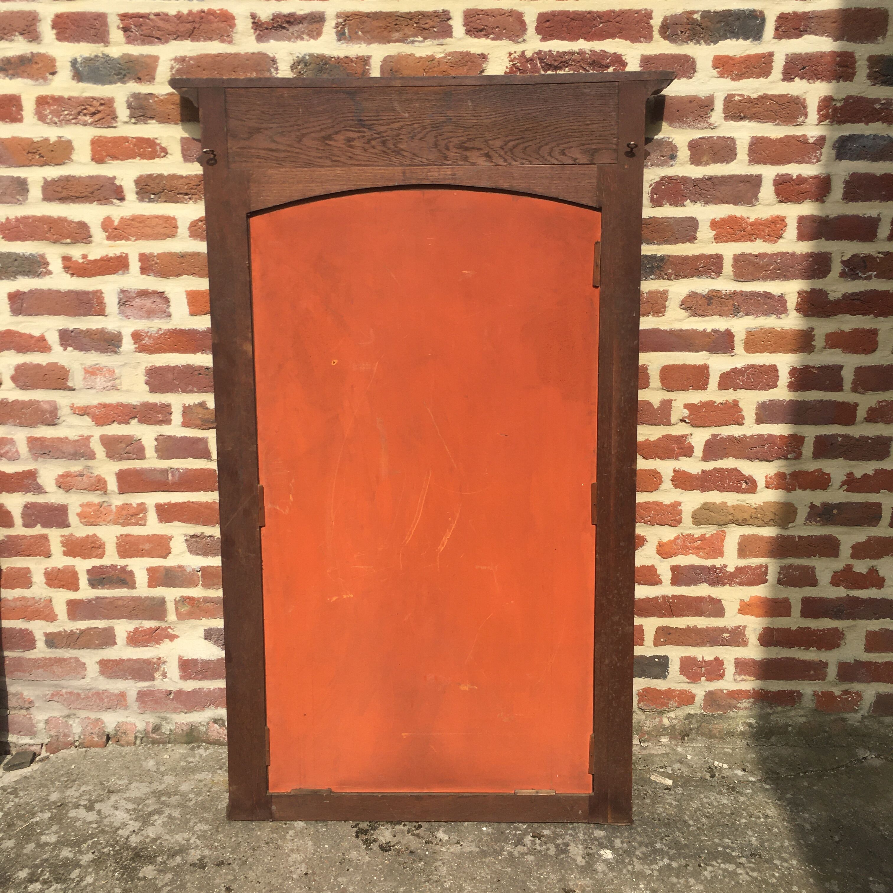 Beveled fireplace mirror