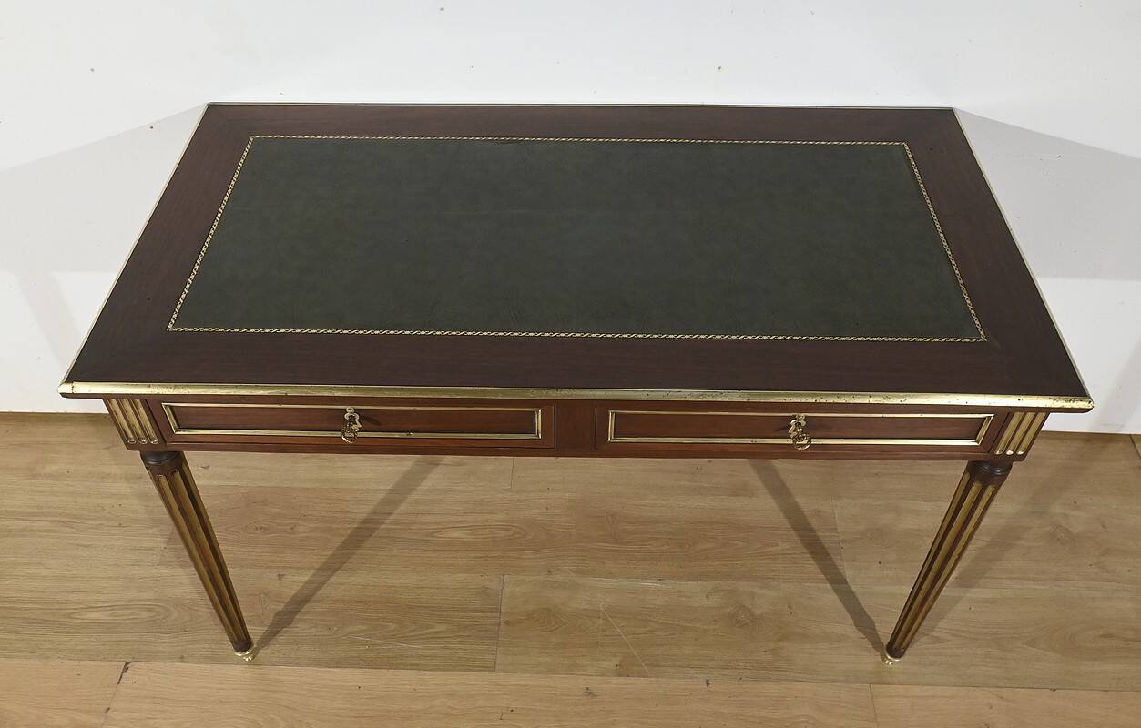 Mahogany Bureau Plat, Louis XVI style - 2nd part of the 19th century