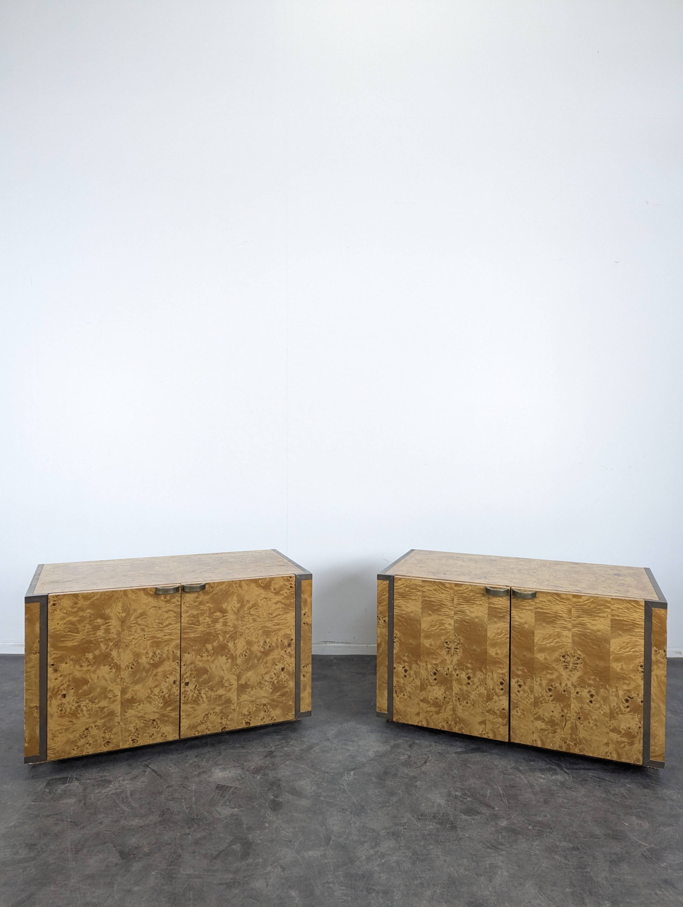Rochebobois buffet by Jean Claude Mahey in elm burl.