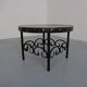 German Brutalist Side Table in Ceramic and Cast Iron, 1960s
