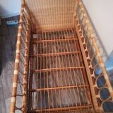1960s rattan baby bed