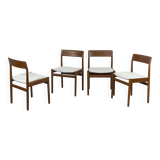 Chaises de Salle à Manger en Teck par Johannes Nørgaard, Danemark, Set de 4, 1960s