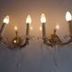 Wall lamps set made of crystal glass