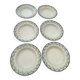 6 opaque porcelain soup plates from Gien, Montigny model