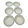 6 opaque porcelain soup plates from Gien, Montigny model