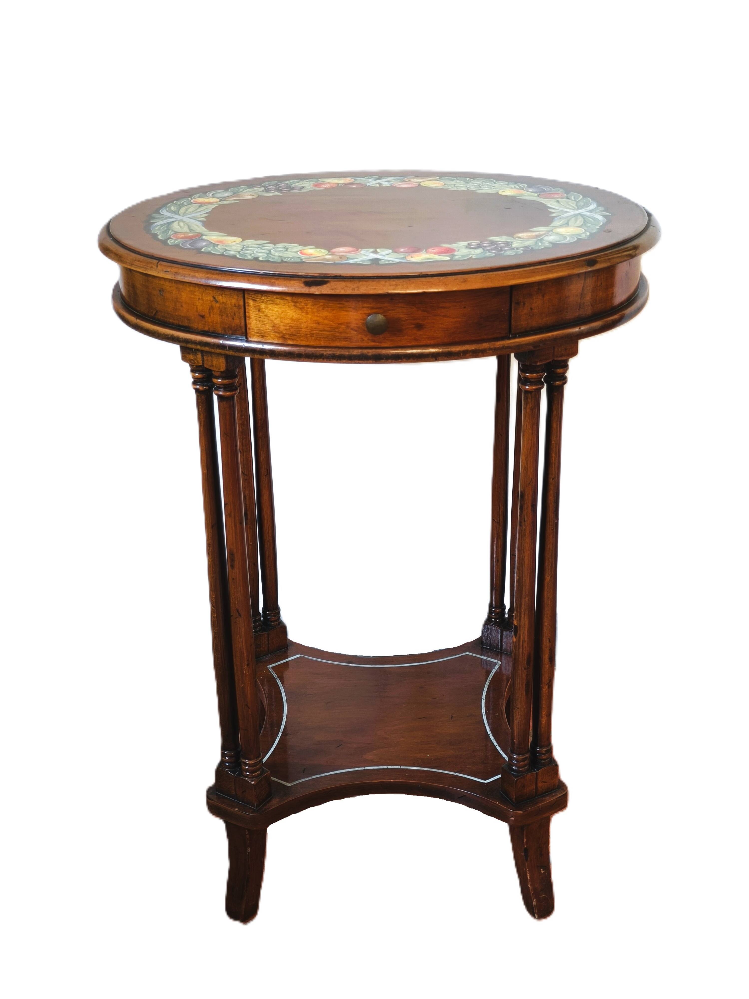 Console en noyer peinte à la main par Vittorio Grifoni, Florence, années 19