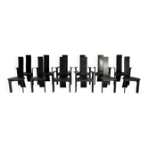 Ensemble de 12 chaises iris par Vandenberghe Pauvers, années 1990.